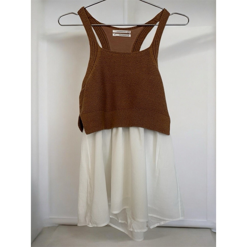Anthropologie Jenna Twofer Layered Sweater Tank XS Boho Whimsygoth Fairycore